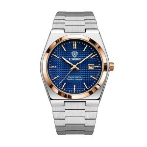 Men's Watch Quartz Simple Fashion Wrist Watch Steel Belt Waterproof Calendar Genuine Watch | ShopDecimals
