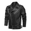 Motorcycle PU Multi-Zip Belt Leather Jacket | ShopDecimals