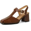 Hollow Retro Closed Toe Chunky Heel Sandals For Women | ShopDecimals