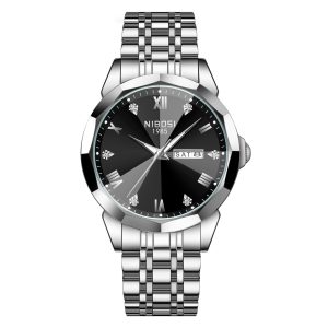 Quartz Men's Steel Strap Watch Luminous Waterproof Watch | ShopDecimals