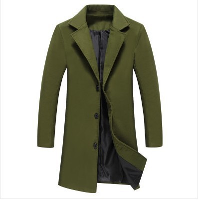 Autumn And Winter New Mens Solid Color Casual Business Woolen Coats | ShopDecimals