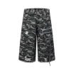 Retro Washed Damaged Camouflage Denim Shorts | ShopDecimals