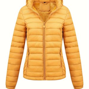 Women's Lightweight Hooded Winter Jacket Nylon Material | ShopDecimals
