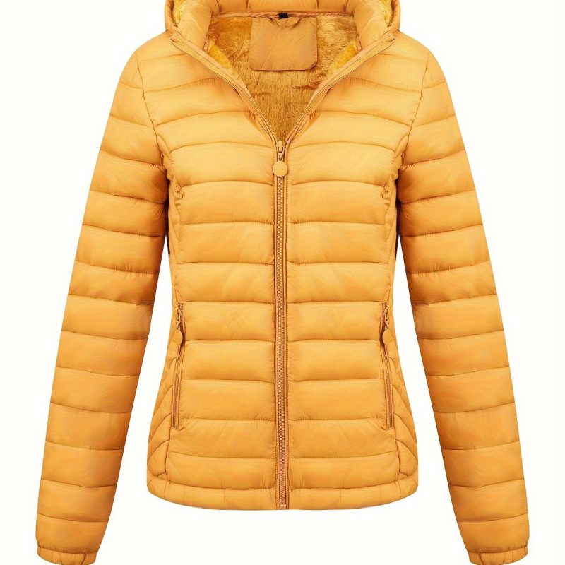 Women's Lightweight Hooded Winter Jacket Nylon Material | ShopDecimals