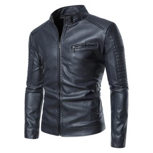 Coat Leather Jacket Men's Youth Motorcycle Slim Men's Leather Jacket | ShopDecimals