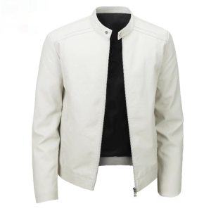 Spring And Autumn Men's Slim Leather Clothing With Stand Collar Jacket | ShopDecimals
