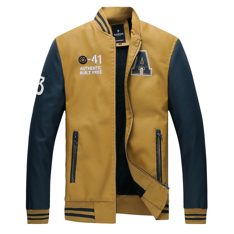 Fashion Casual Men's Pu Leather Jacket, All-match Stand-collar Men's Leather Jacket | ShopDecimals