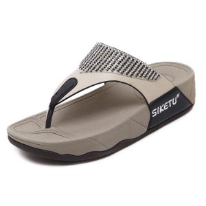 Sandals For Women Women's Sandals And Slippers With Rhinestone Thick Heel | ShopDecimals