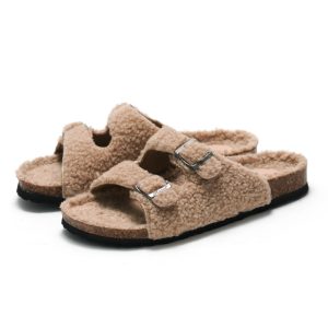 Women's Casual Beach Shoes Warm Buckle Slippers | ShopDecimals