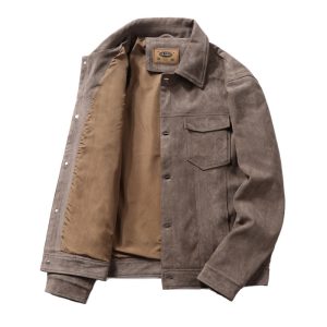 Spring Men's Thin Suede Jacket | ShopDecimals