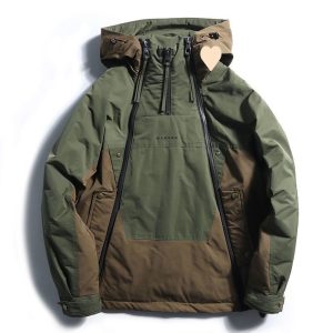 Double Zipper Design Trendy Casual Down Niche Warm Jacket | ShopDecimals