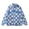Street Checkerboard Lapel Jacket Men | ShopDecimals