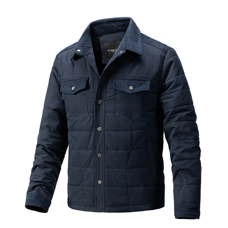 Casual Fall Winter Men Lapel Plaid Coat | ShopDecimals
