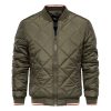 Men's Stand Collar Cotton-padded Jacket Solid Color Casual Cotton-padded Jacket | ShopDecimals