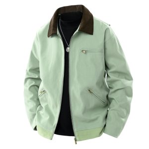 Spring And Autumn Contrast Color Lapels Workwear Jacket | ShopDecimals