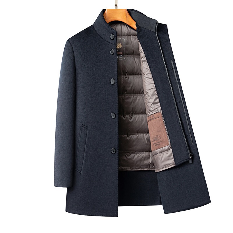 Winter Men's Detachable All-matching Thickened Cold-proof Wool Coat | ShopDecimals