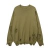 Solid Color Ripped Pullover For Men | ShopDecimals