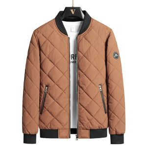 Plus Size Winter Down Cotton Jacket Casual Men's Fleece-lined Thickening Stand Collar | ShopDecimals