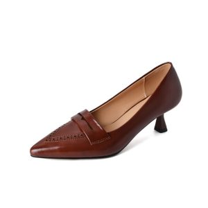 Pointed Toe Mid Heel Hollow-out Plus Size Women's Shoes | ShopDecimals