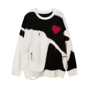 Color Contrast Patchwork Sweater Men's | ShopDecimals