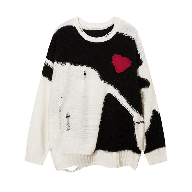 Color Contrast Patchwork Sweater Men's | ShopDecimals