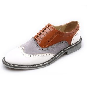 Men's Carved Brogue Shoes Carved Color Matching Business Dress Shoes | ShopDecimals