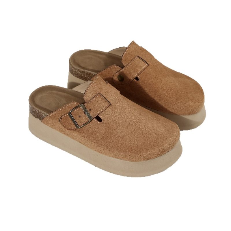 Thick Sole Half Slippers Women's Toe Cap Slip-on | ShopDecimals