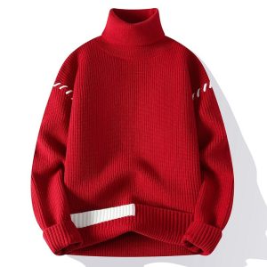 Velvet Hoodie Cotton Knitwear Teenagers High Collar Warm Sweater | ShopDecimals