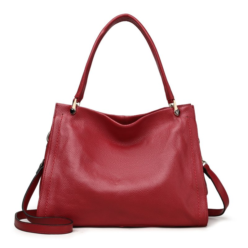 Women's Simple Cowhide Leather Single-shoulder Bag | ShopDecimals