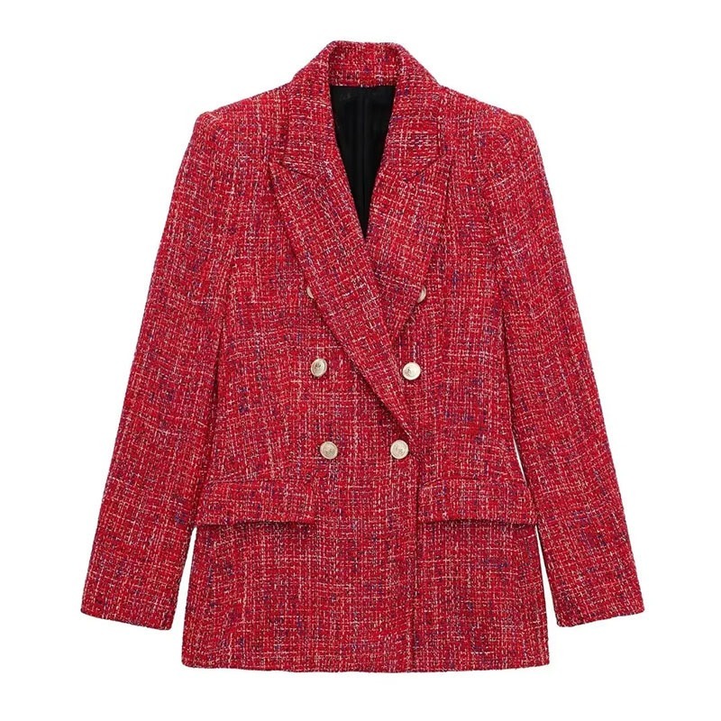 Women's New Loose Texture Double-breasted Suit Jacket | ShopDecimals