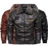 Foreign Trade New Men's Casual Fashion Leather Slim Fit Leather Jacket Coat | ShopDecimals