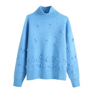Fashion Sequined Knit Sweater Loose Long Sleeve Sweater | ShopDecimals