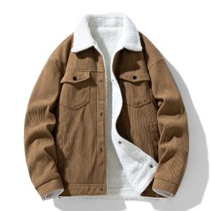 Retro Fashion Brand Fleece-lined Warm Lapel Cotton-padded Coat | ShopDecimals