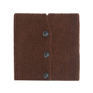 European And American Autumn and Winter Button Clip Flower Wool Knitted Scarf | ShopDecimals