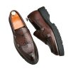 Slip-on Platform Height Increasing Men's Leather Loafers Shoes | ShopDecimlas