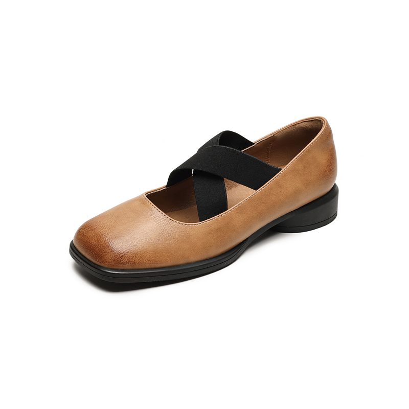Women's Chunky Heel French Ballet Shoes | ShopDecimals