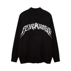 Letter Jacquard Sweater For Men | ShopDdecimals