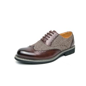 Fashion Brogue Men's Korean-style Casual Formal Wear Leather Shoes | ShopDecimals