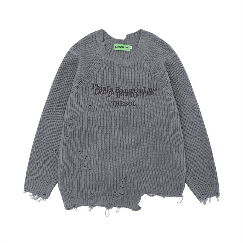 Lazy Ripped Sweater Men's Loose | ShopDecimals