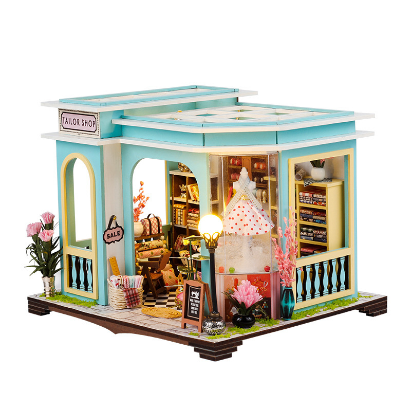 Miniature Small House Handmade Tailor Shop Diy Cottage Building Model Toy | ShopDecimals