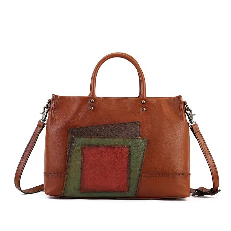 Large Capacity Shoulder Messenger Bag National Style Trendy Patchwork Literary Women Bag | ShopDecimals