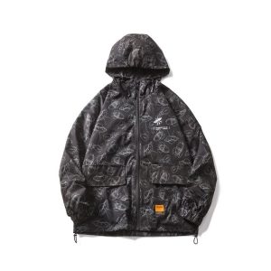 Little Flying Saucer Full Print Hooded Jacket Coat Functional Assault Jacket | ShopDecimals