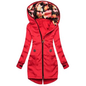 Casual Medium To Long Solid Color Hoodie Jacket | ShopDecimals