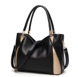 four seasons new European and American style new trend metal hit color large capacity handbag