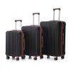 3 Pcs Set in ABS Spinner Wheel Luggage, Carry on Suitcase, Matching Color, TSA Combination Lock Size 20, 24, 28 | ShopDecimals