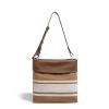 Fashion Canvas with Leather Niche Bucket Bag Handbag Tote Purse | ShopDecimals