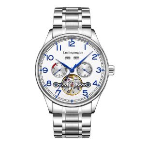 Business Hollow Men's Stainless Steel Mechanical Watch | ShopDecimals