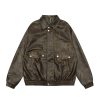 Vintage Distressed PU Leather Jacket Men's High Street | ShopDecimals