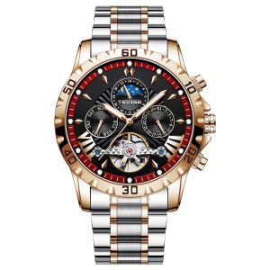 Fashion Business Men's Waterproof Tourbillon Steel Belt Mechanical Watch | ShopDecimals