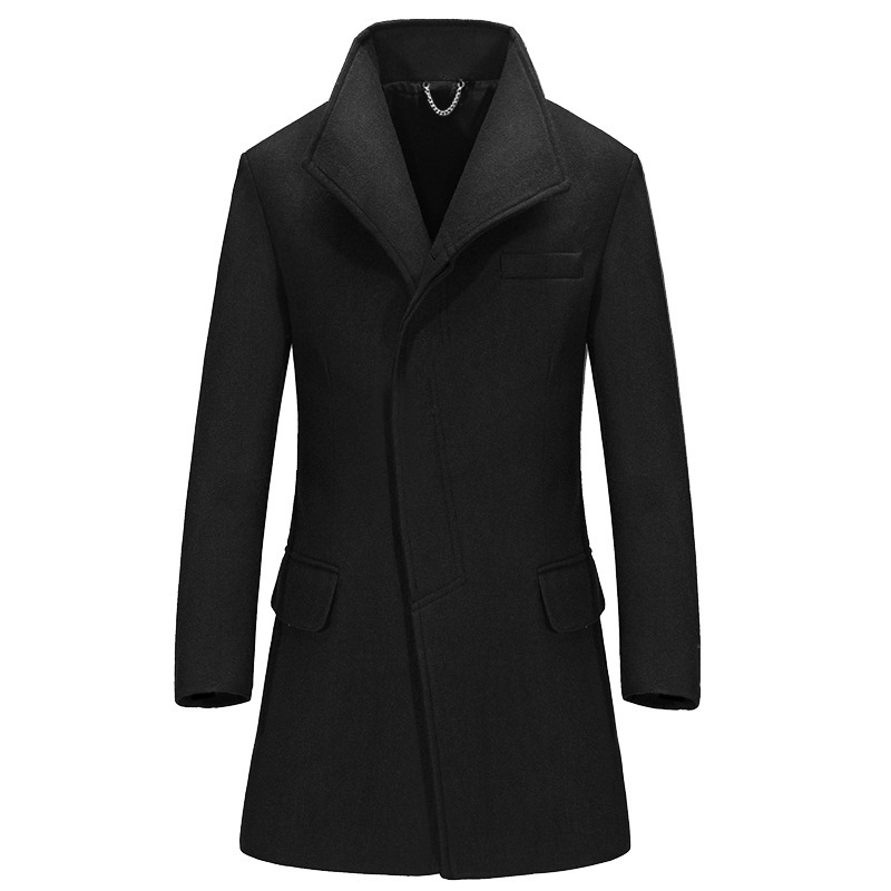 Long mid-length Men's Wool Coat | ShopDecimals